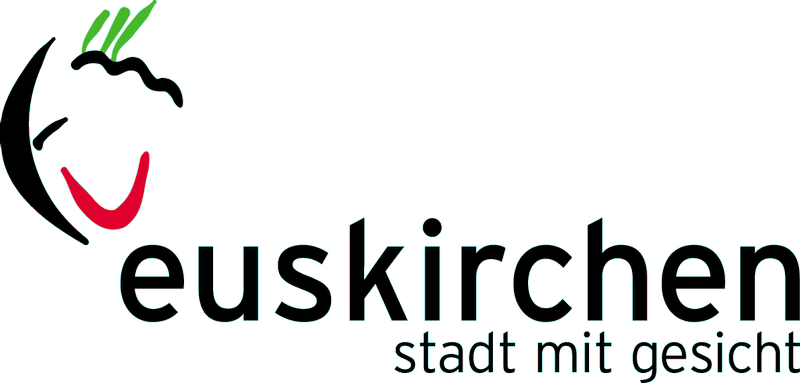 Logo der Stadt Euskirchen, ein Geschit neben dem Schriftzug