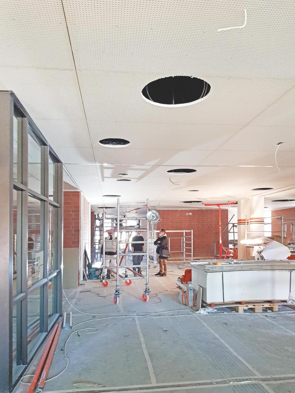 Das Foyer im Februar 2022 Foyer Gesamtschule Alfter Architekt Bonn