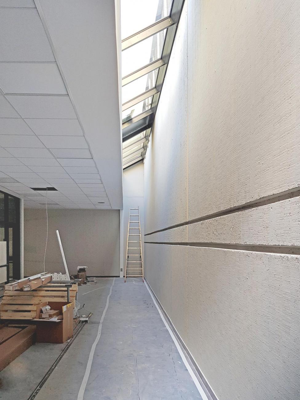 Flurbereich mit Dachfenstern im Februar 2022 Flurbereich Gesamtschule Alfter