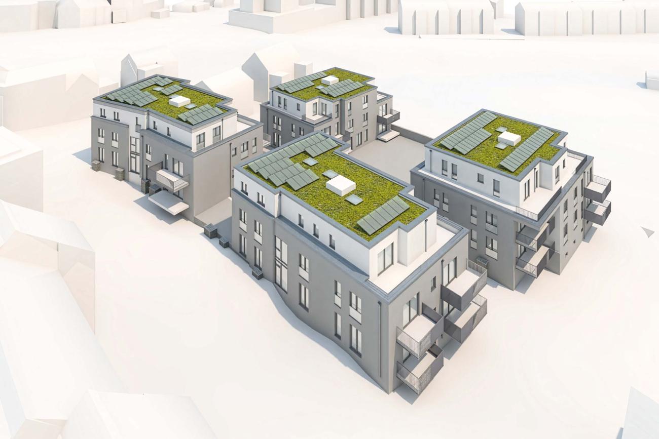 Kubatur der Wohnbebauung in Rösrath durch Beyss Architekten