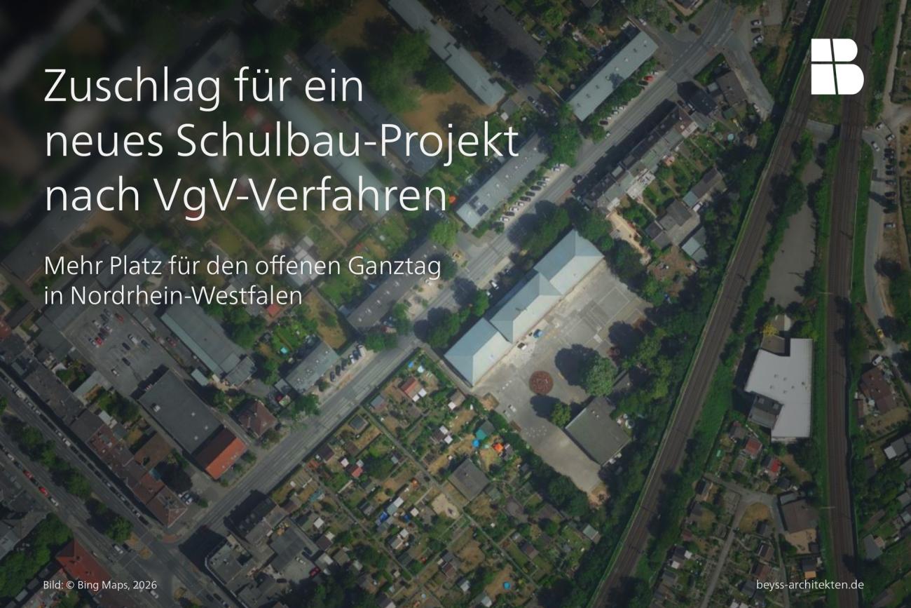 Zuschlagsbenachrichtigung Duisburg Architekt Neubau Schule 