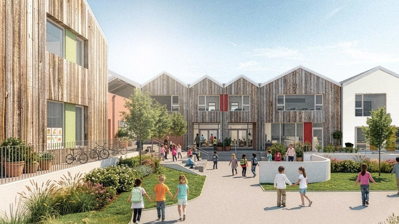 Hofansicht Sanierung Erweiterung Schule Drolshagen