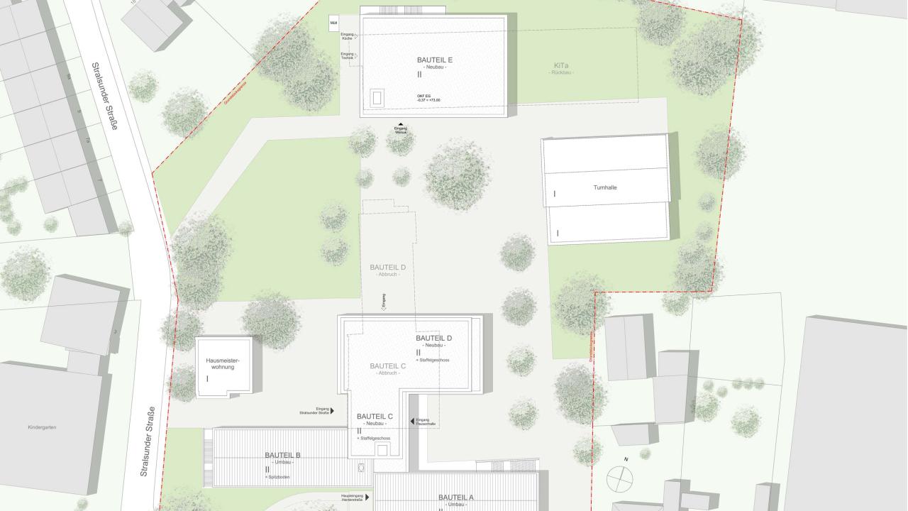 Beyss Architekten Lageplan GGS Herderstraße
