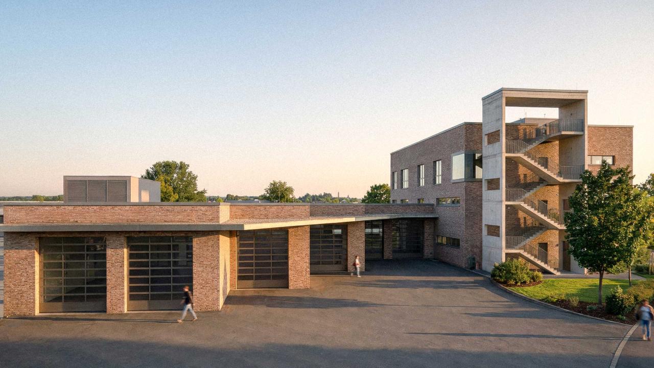 Visualisierung Neubau Feuerwache Heimerzheim in Swisttal, NRW